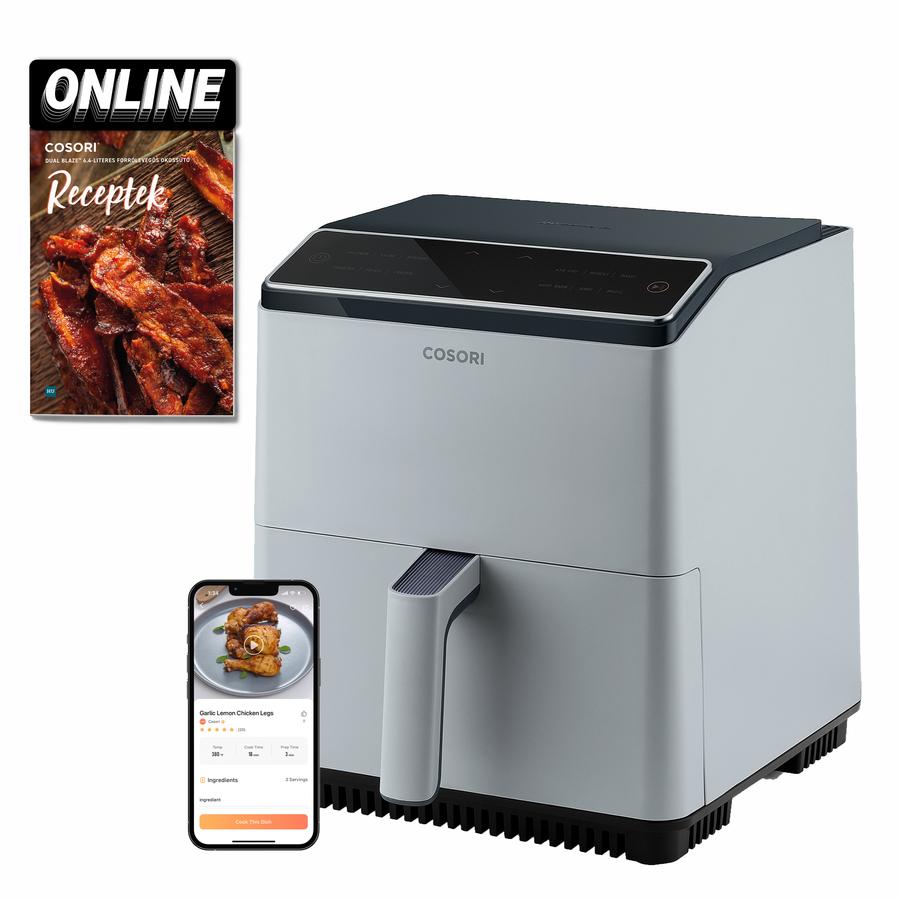 Cosori Dual Blaze Forrólevegős Sütő (Világosszürke) CAF-P583S-AEUR akciós termékkép 1