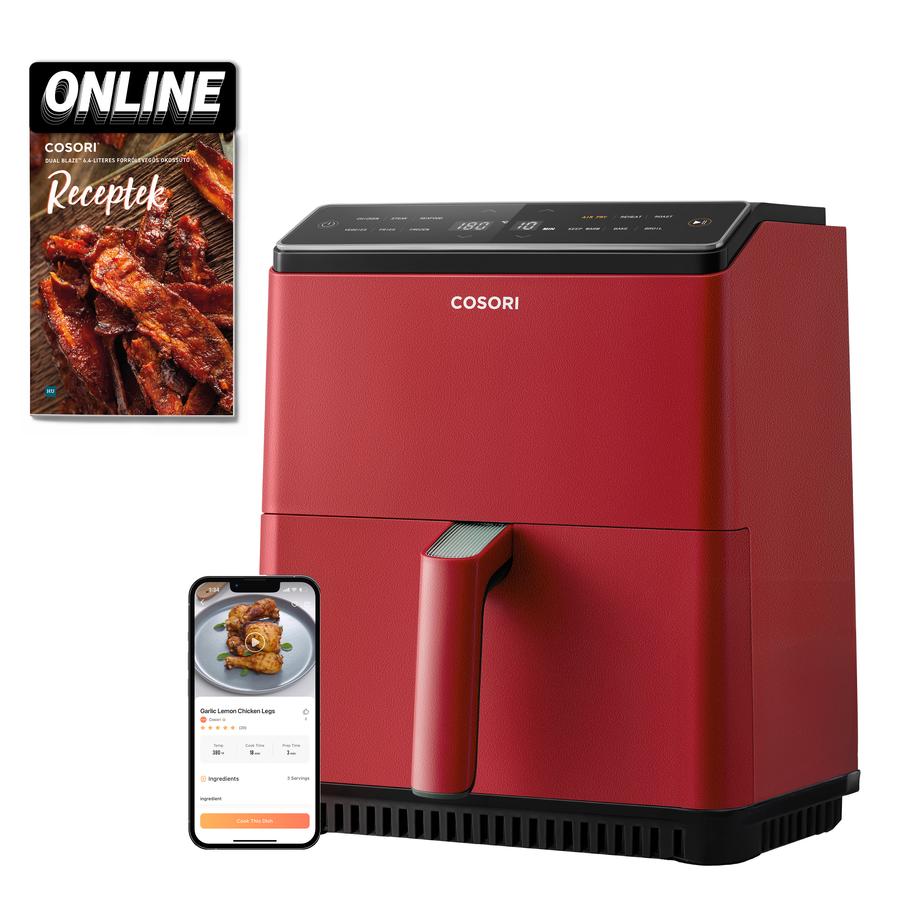 Cosori Dual Blaze Forrólevegős Sütő (Piros) CAF-P583S-REU akciós termékkép 1