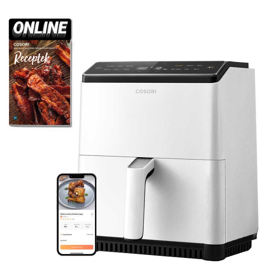 Cosori Dual Blaze Forrólevegős Sütő (Fehér) CAF-P583S-WEU akciós termékkép 1